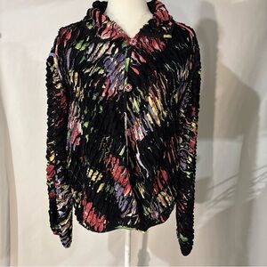 Patchington 90s Multicolor Patchwork Women’s Jacket Cardigan XL